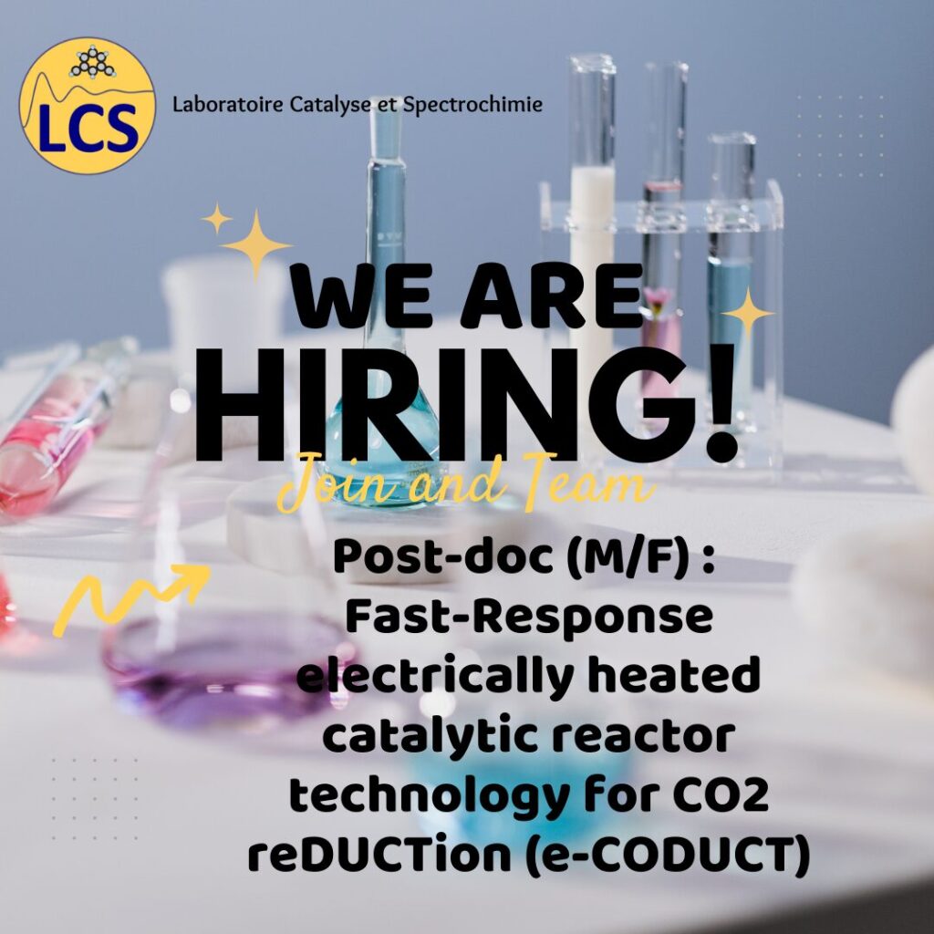Post-doc (H/F) : Technologie de réacteur catalytique chauffé électriquement à réponse-rapide pour la réDUCTion du CO2 (e-CODUCT)